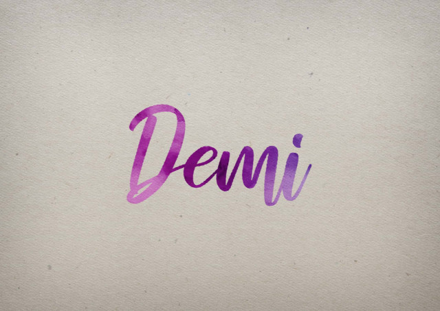 Free photo of Demi Watercolor Name DP