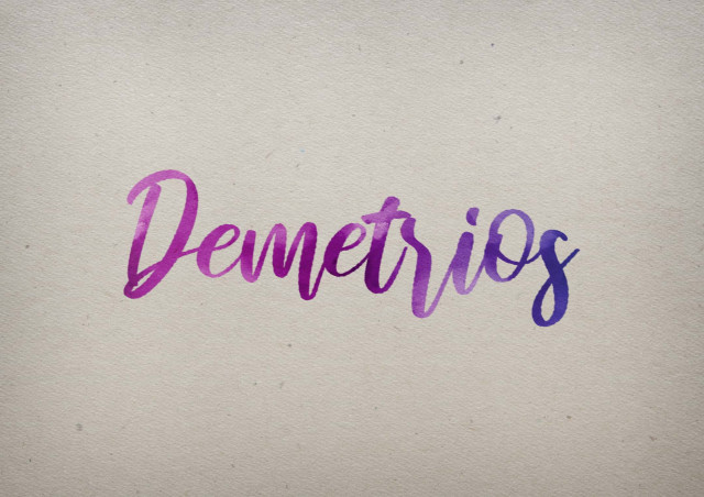 Free photo of Demetrios Watercolor Name DP