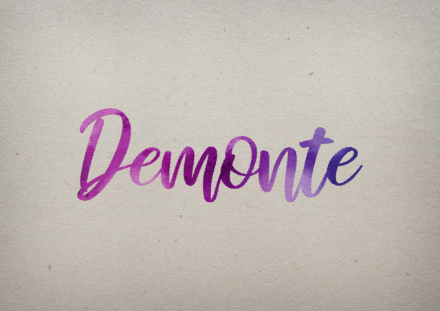 Free photo of Demonte Watercolor Name DP