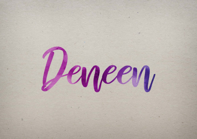 Free photo of Deneen Watercolor Name DP