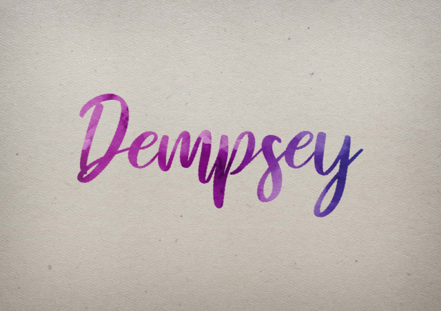 Free photo of Dempsey Watercolor Name DP