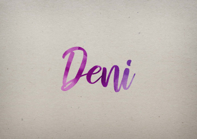 Free photo of Deni Watercolor Name DP
