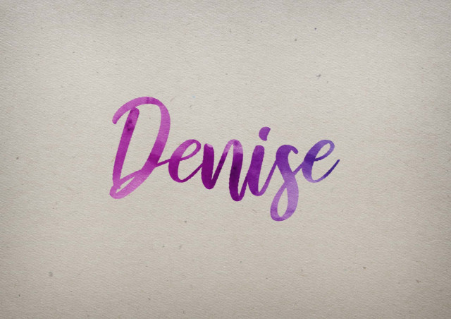 Free photo of Denise Watercolor Name DP