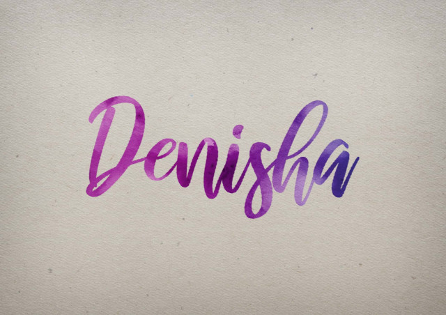 Free photo of Denisha Watercolor Name DP