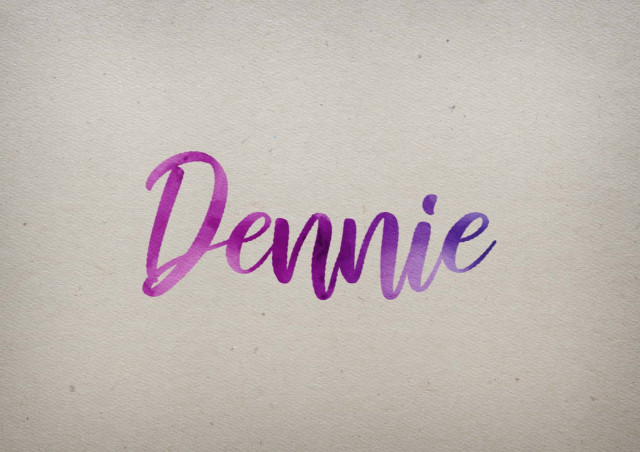 Free photo of Dennie Watercolor Name DP