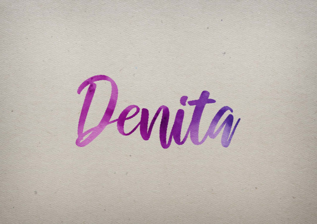 Free photo of Denita Watercolor Name DP