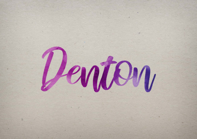 Free photo of Denton Watercolor Name DP