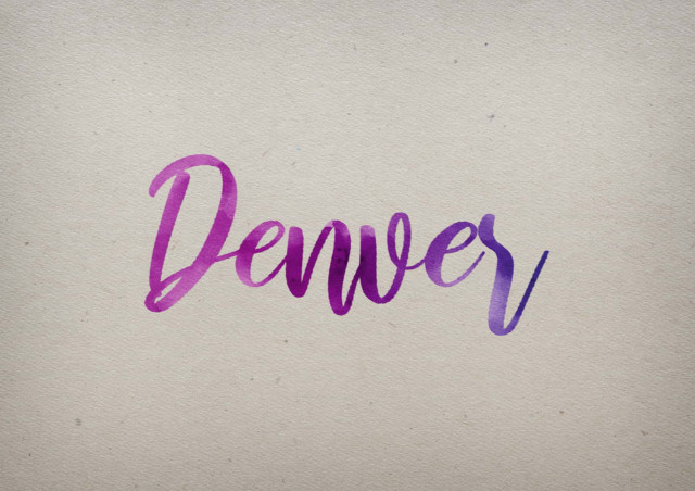 Free photo of Denver Watercolor Name DP