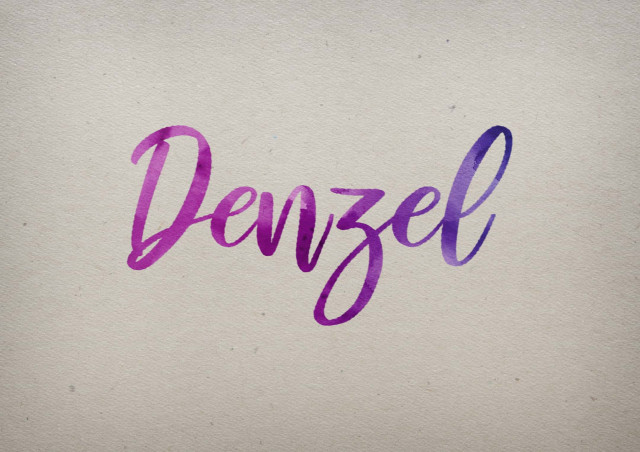 Free photo of Denzel Watercolor Name DP