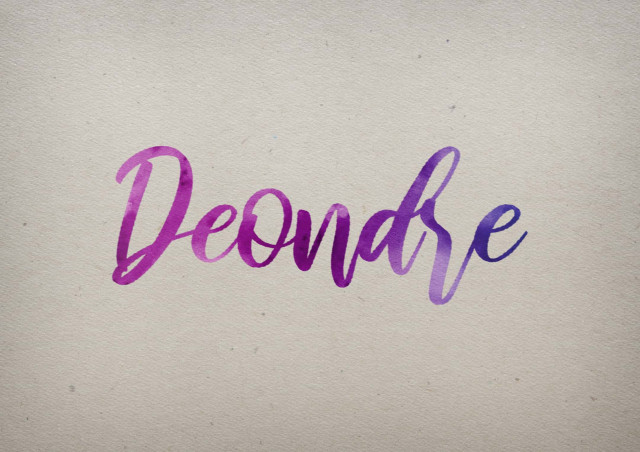 Free photo of Deondre Watercolor Name DP