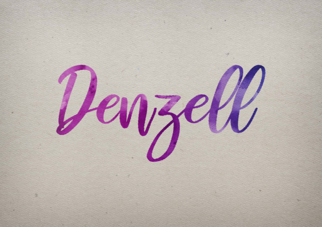 Free photo of Denzell Watercolor Name DP