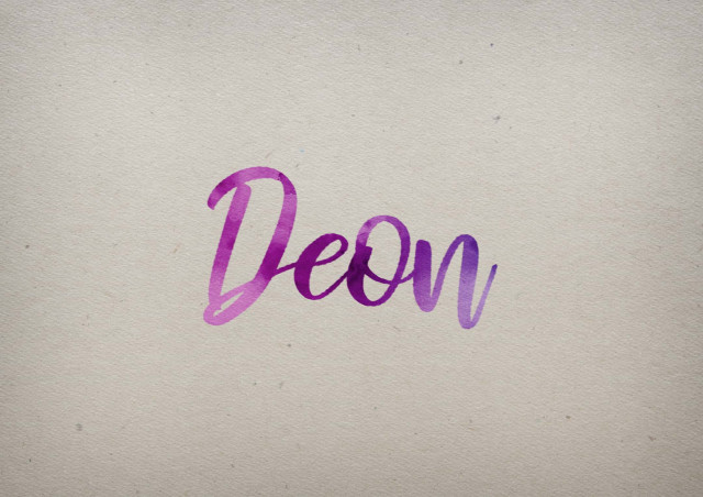 Free photo of Deon Watercolor Name DP