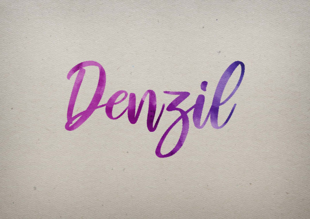 Free photo of Denzil Watercolor Name DP