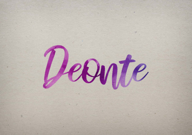 Free photo of Deonte Watercolor Name DP