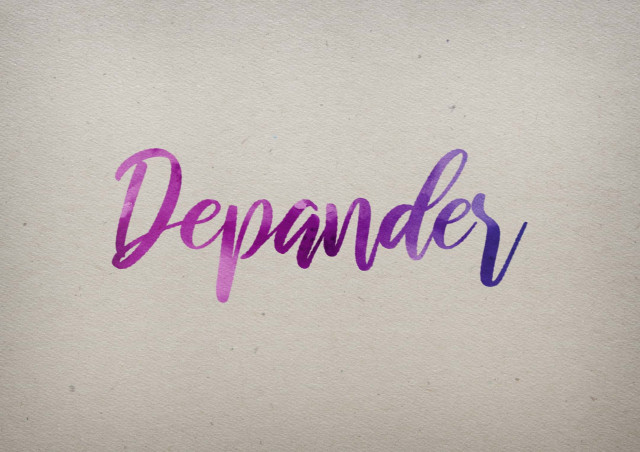 Free photo of Depander Watercolor Name DP