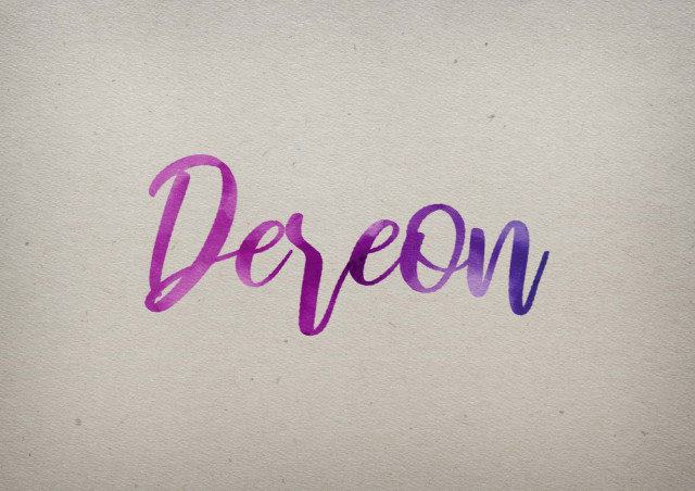 Free photo of Dereon Watercolor Name DP