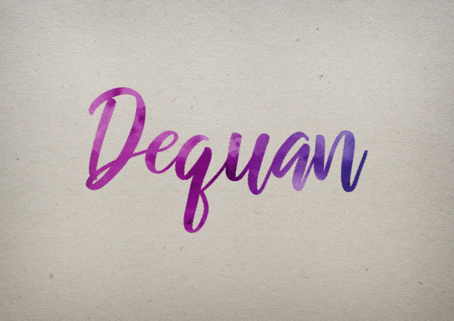 Free photo of Dequan Watercolor Name DP