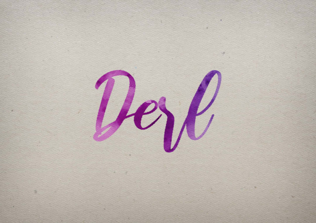 Free photo of Derl Watercolor Name DP