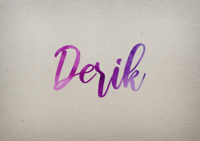 Free photo of Derik Watercolor Name DP