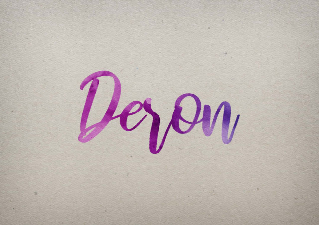 Free photo of Deron Watercolor Name DP