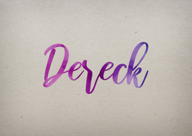 Free photo of Dereck Watercolor Name DP