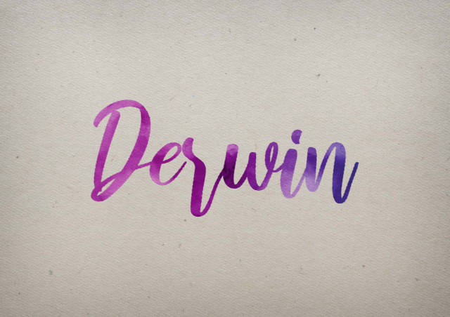 Free photo of Derwin Watercolor Name DP