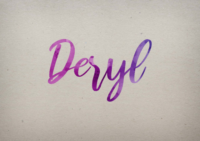 Free photo of Deryl Watercolor Name DP