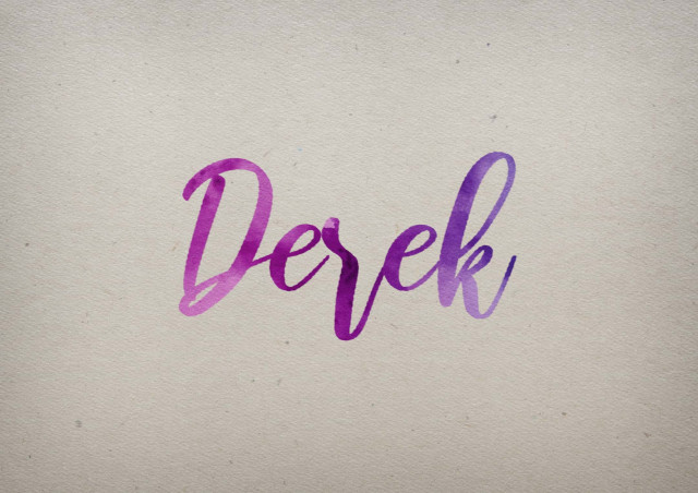 Free photo of Derek Watercolor Name DP