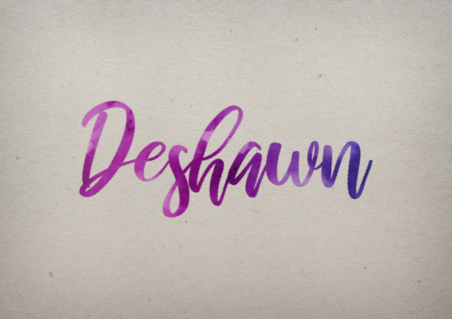 Free photo of Deshawn Watercolor Name DP