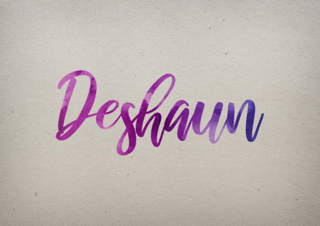 Free photo of Deshaun Watercolor Name DP