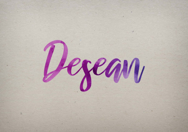 Free photo of Desean Watercolor Name DP