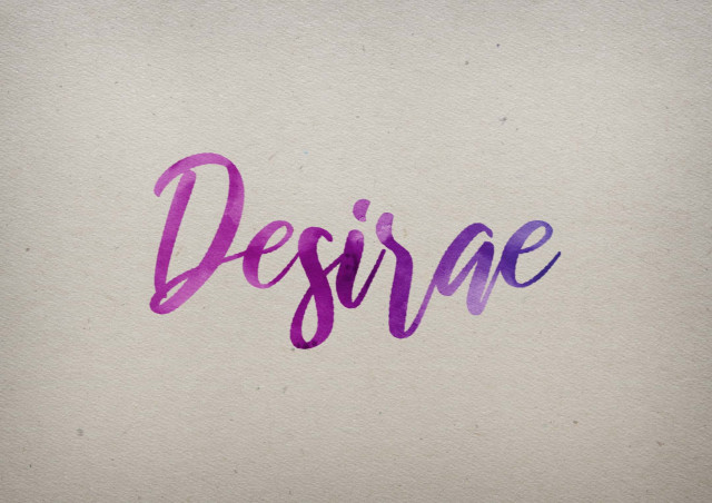 Free photo of Desirae Watercolor Name DP