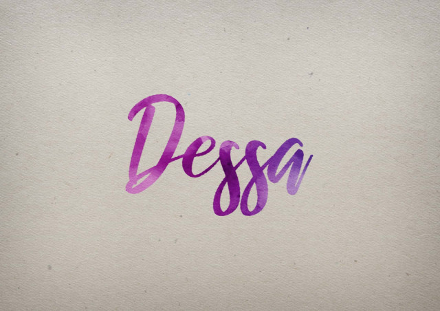 Free photo of Dessa Watercolor Name DP