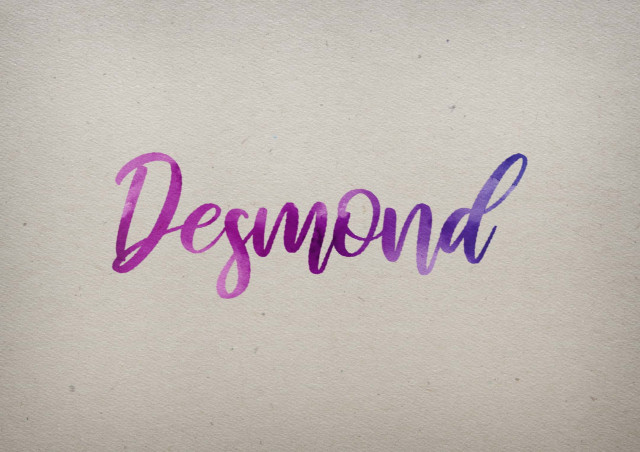 Free photo of Desmond Watercolor Name DP