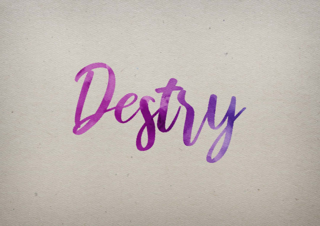 Free photo of Destry Watercolor Name DP