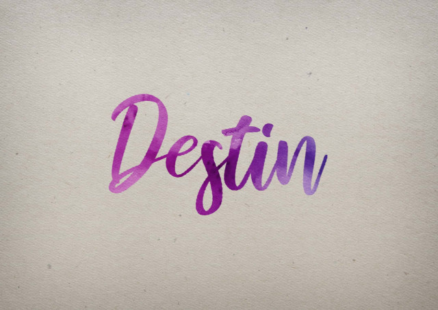 Free photo of Destin Watercolor Name DP