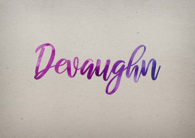Free photo of Devaughn Watercolor Name DP
