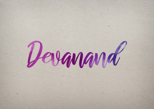 Free photo of Devanand Watercolor Name DP