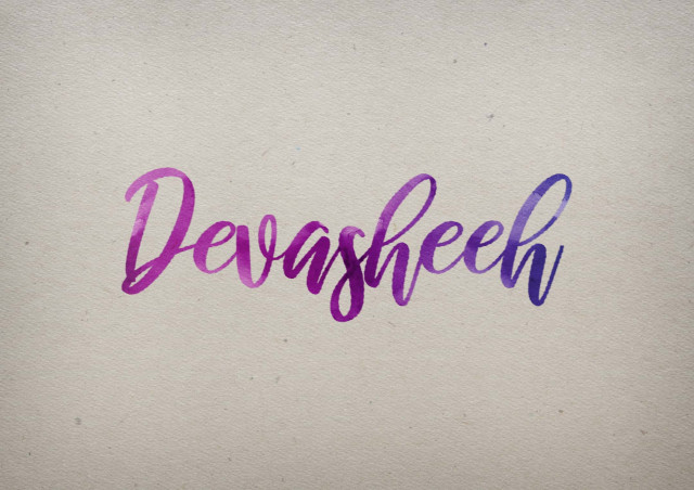 Free photo of Devasheeh Watercolor Name DP