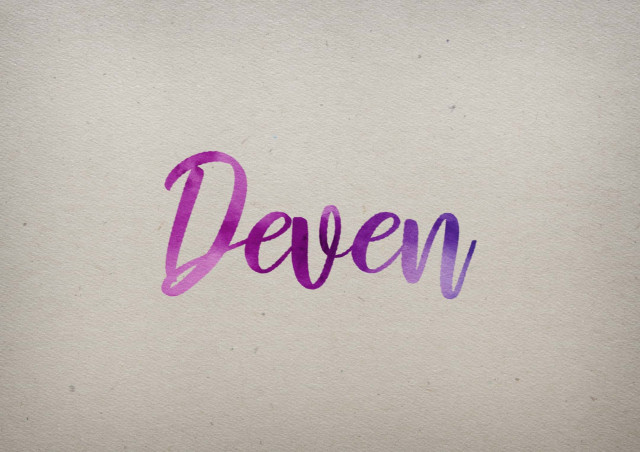 Free photo of Deven Watercolor Name DP