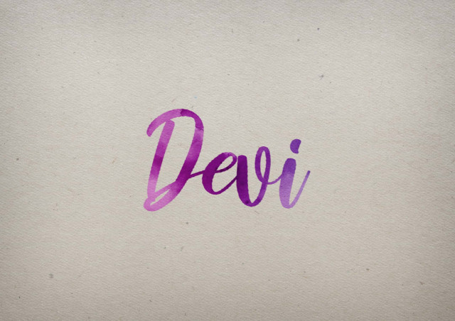 Free photo of Devi Watercolor Name DP