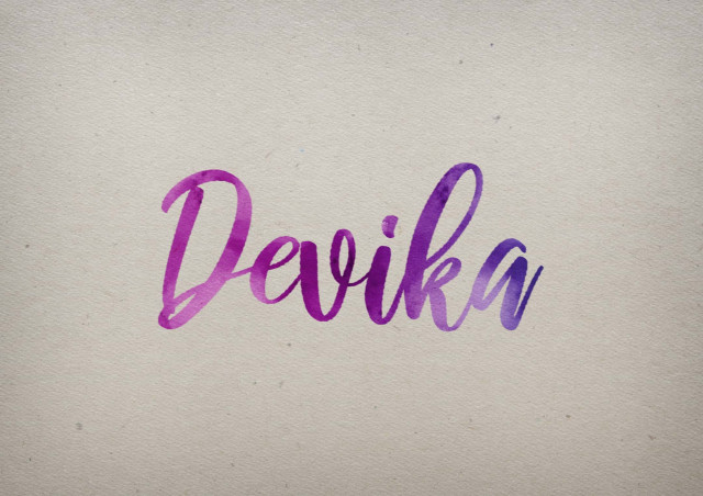 Free photo of Devika Watercolor Name DP