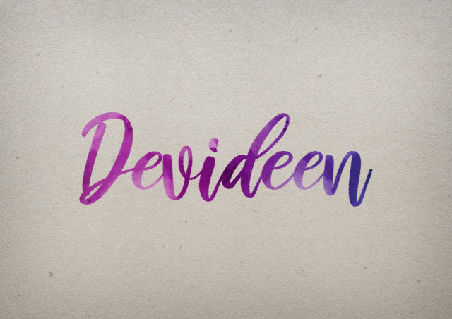 Free photo of Devideen Watercolor Name DP