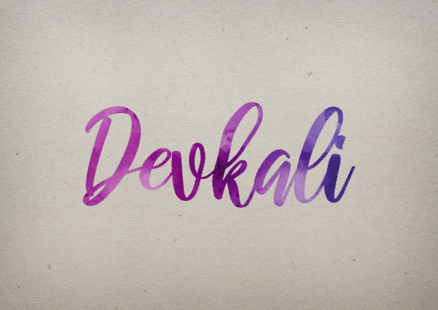 Free photo of Devkali Watercolor Name DP