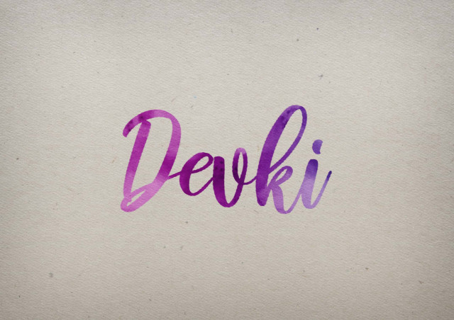 Free photo of Devki Watercolor Name DP