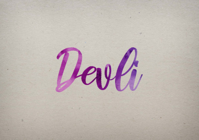 Free photo of Devli Watercolor Name DP