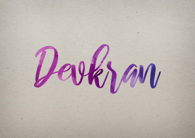 Free photo of Devkran Watercolor Name DP
