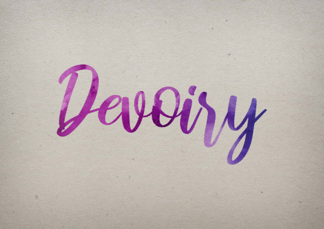 Free photo of Devoiry Watercolor Name DP