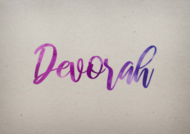 Free photo of Devorah Watercolor Name DP