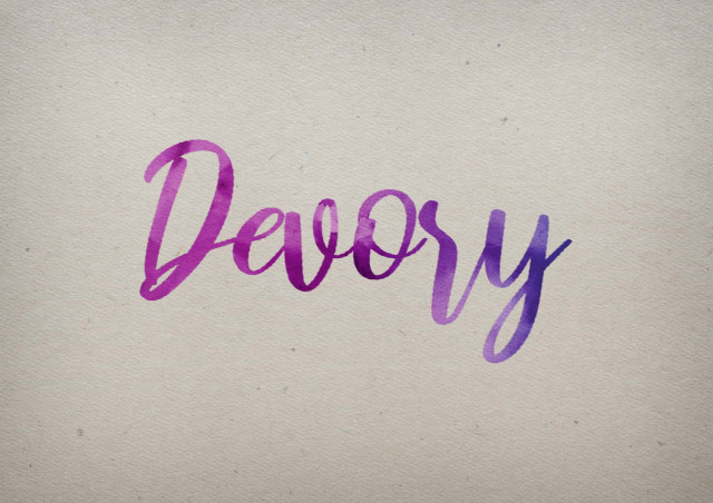 Free photo of Devory Watercolor Name DP